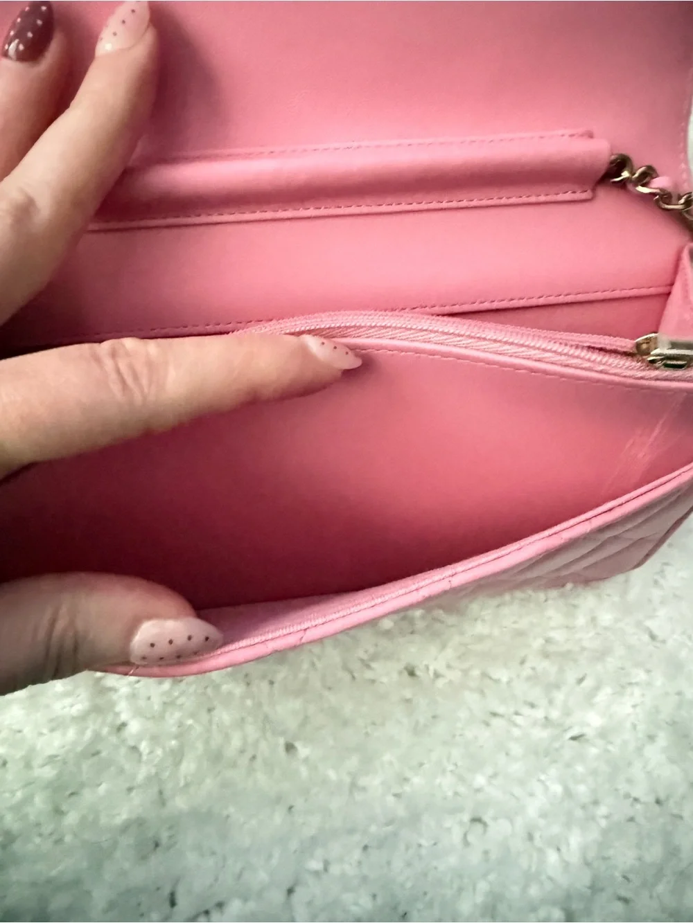 CHANEL Pink Quilted Lambskin Crossbody WOC